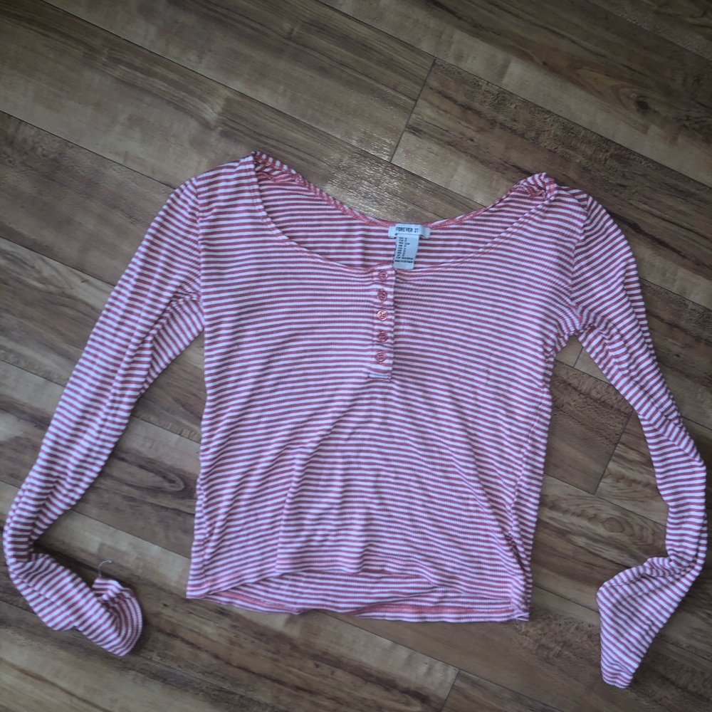Forever 21 Striped Crop Top
